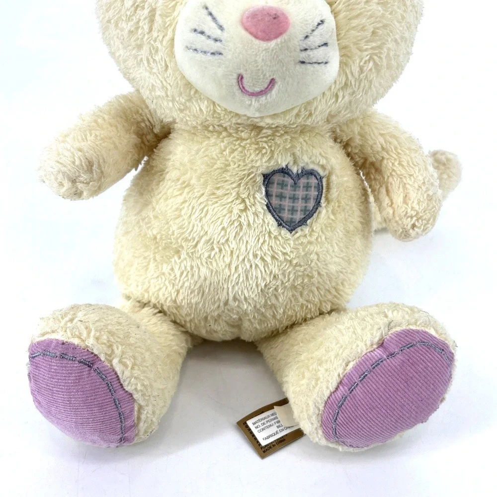 First & Main Yellow Kitty Cat Plush Lovey Plaid Heart Tender Friend‎ Ashley